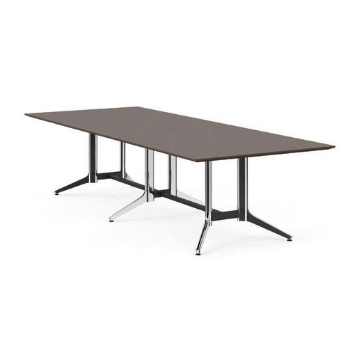 Table de conférence contemporaine - TRIBUTAIRE&trade; - KI - en stratifié / avec piètement en métal / rectangulaire