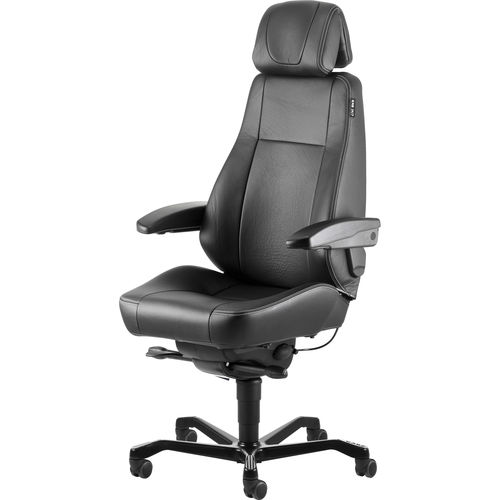 Fauteuil de direction contemporain - KAB D1CI - ISKU - en cuir / en tissu / avec repose-tête