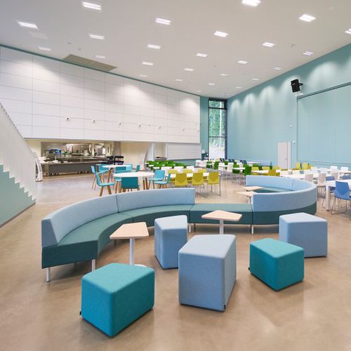 Banquette modulable - KAARI - ISKU - contemporaine / en tissu / professionnelle