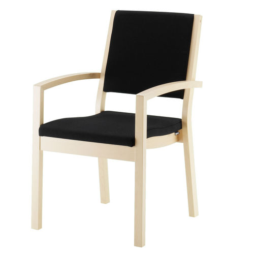 Chaise visiteur contemporaine - ALIAS - ISKU - d'intérieur / en tissu / avec piètement en hêtre