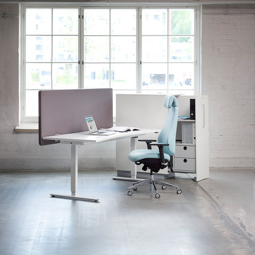 Fauteuil de bureau contemporain - STEP+ - ISKU - en cuir / en tissu / inclinable