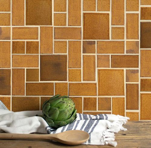 Mosaïque en céramique - LARGE CRAFTSMAN SQUARES - Mercury Mosaics - mate / d'intérieur / murale