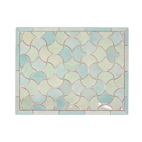 Mosaïque en céramique - STOVE SPLASH - MEDIUM MOROCCAN FISH SCALES - Mercury Mosaics - mate / de cuisine / murale