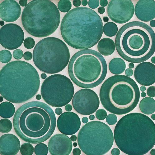 Mosaïque en céramique - BUBBLES - Mercury Mosaics - d'intérieur / murale / ronde