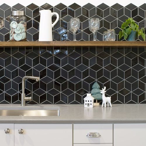 Mosaïque brillante - ONYX BLEND - Mercury Mosaics - d'intérieur / de salle de bain / de cuisine