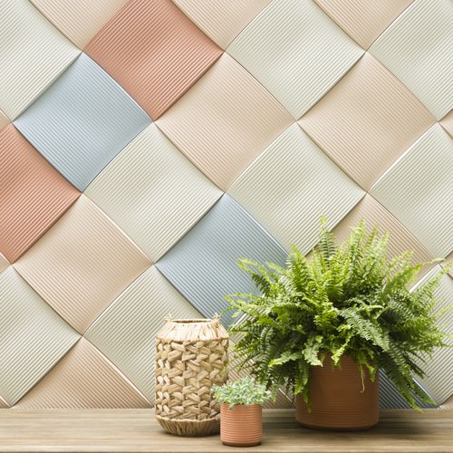 Carrelage 3D - WEAVE - kaza concrete - en béton / structure / d'intérieur