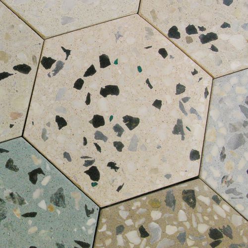 Carrelage aspect terrazzo - kaza concrete - en béton / en marbre / en granit