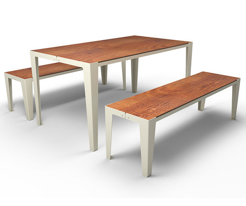 ensemble table et bancs contemporain - GUYON