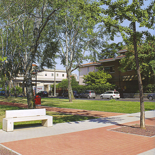 Banc public contemporain - ALTHEA - GUYON - en béton / avec dossier / sans accoudoirs