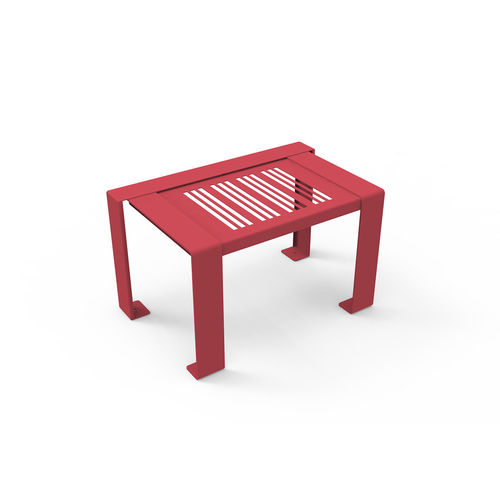 Tabouret contemporain - BASIK - GUYON - en métal / avec piètement en métal / rectangulaire