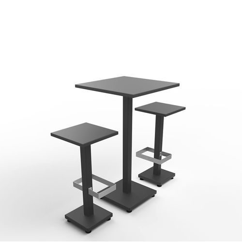 Table mange-debout contemporaine - BRUNCH  - GUYON - en MDF stratifié / avec piètement en métal / carrée