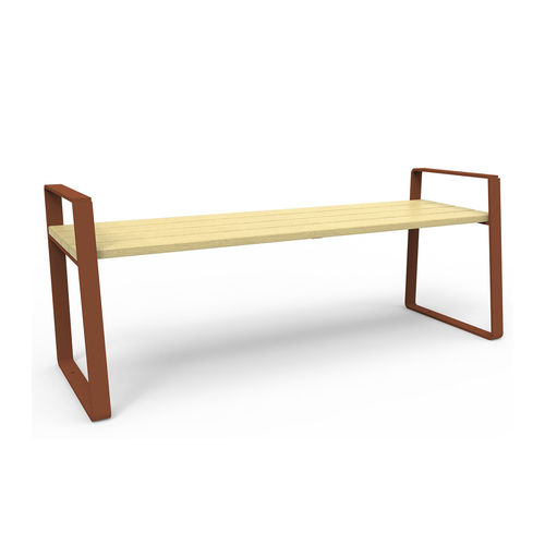 Banc public moderne - FEEL  - GUYON - en polyester / en métal / en bois