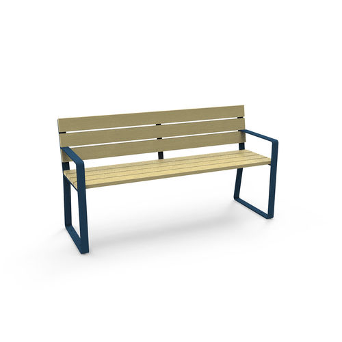 Banc public design - FEEL - GUYON - en polyester / en métal / en bois