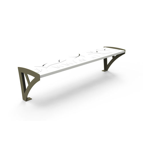 Banc public design - FLOREA - GUYON - en polyester / en métal / avec dossier