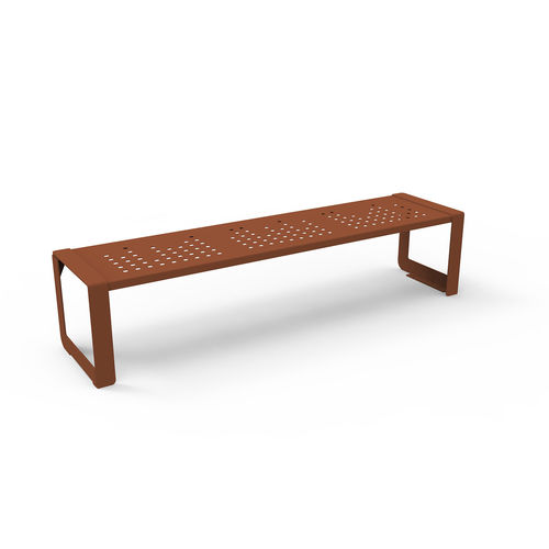 Banc public design - KUBIC - GUYON - en polyester / en métal / avec dossier