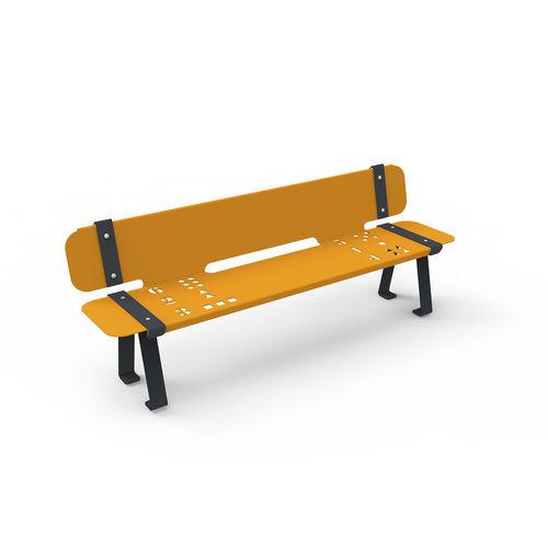 Banc public design - LUDEO - GUYON - en polyester / en métal / avec dossier