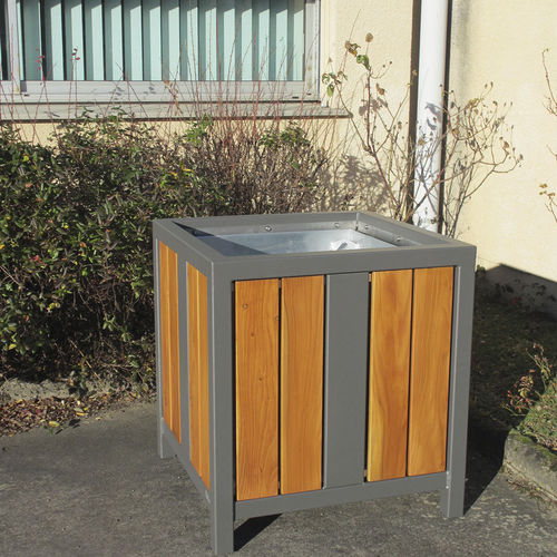 Jardinière en bois - MEZZO - GUYON - en métal / carrée / à hauteur réglable