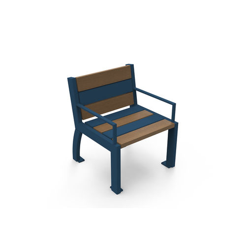 Fauteuil urbain contemporain - MEZZO - GUYON - en bois / en métal / en bois