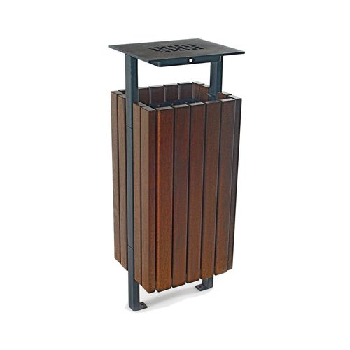 Poubelle en métal - QUATTRO - GUYON - en bois / d'extérieur / pour espace public