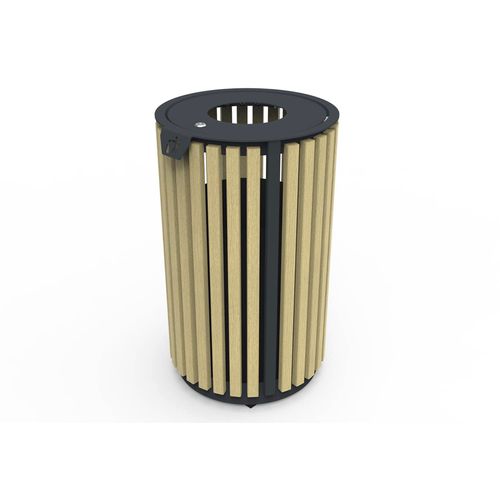 Poubelle en métal - FEEL - GUYON - en bois / d'extérieur / pour espace public