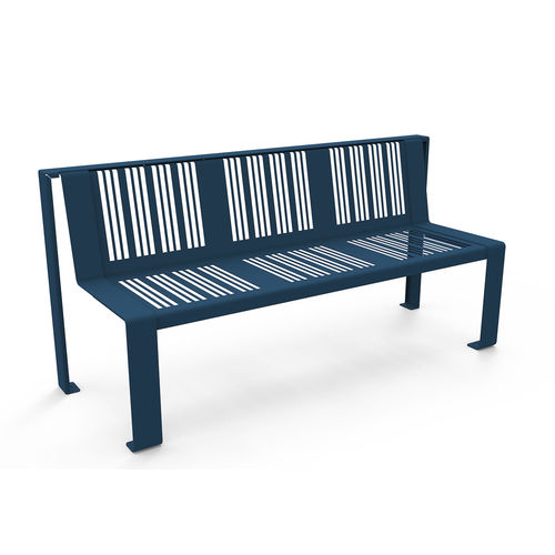 Banc public moderne - BASIK  - GUYON - en polyester / en métal / avec dossier