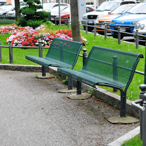 Banc traditionnel - GUYON - en polyester / en métal / en acier