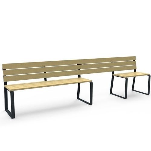Banc public contemporain - FEEL - GUYON - en polyester / en zinc / en bois