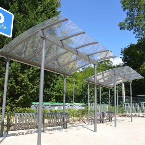 Range-vélo au sol - BASIC - GUYON - double / couvert / pour espace public