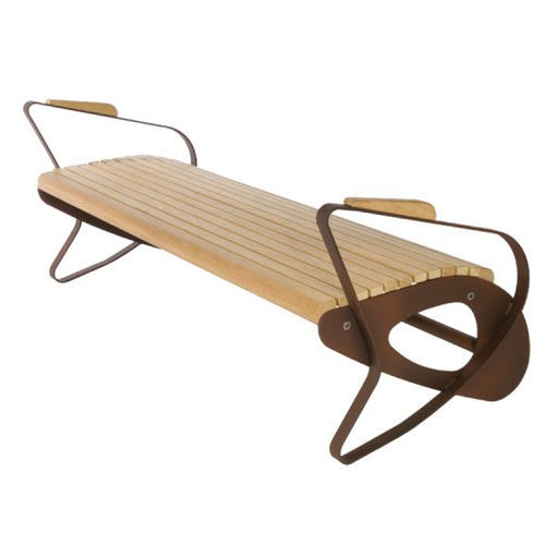 Banc public contemporain - ALL - GUYON - en métal / en bois / sans dossier
