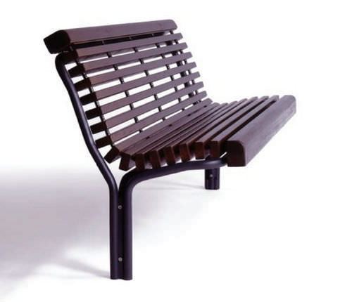 Banc public classique - 325-22 - GUYON - en métal / en bois / avec dossier