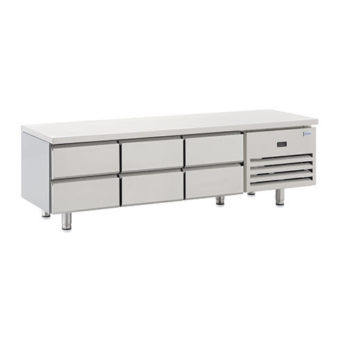 Comptoir réfrigéré professionnel - CSM Series - Kristal Endustriyel A.S. - sans porte / 6 tiroirs / en inox