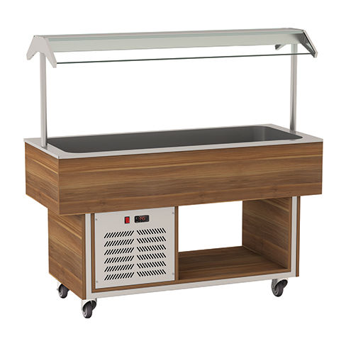 Buffet réfrigéré central - ECO - Kristal Endustriyel A.S. - à roulette / professionnel