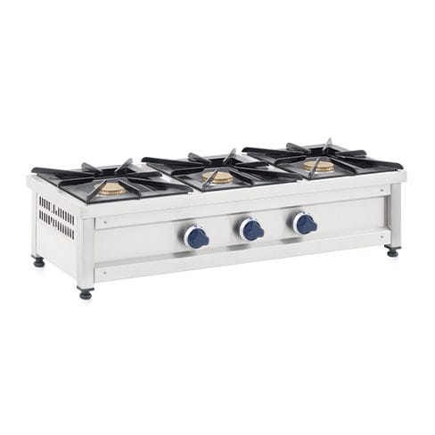 Table de cuisson à gaz - UMPI01G15 - Kristal Endustriyel A.S. - professionnelle / 3 foyers / à poser