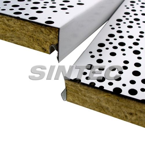 Panneau acoustique pour faux-plafond - AISFÓN PT - SINTEC INSONORIZACIÓN - en acier / en laine / rectangulaire