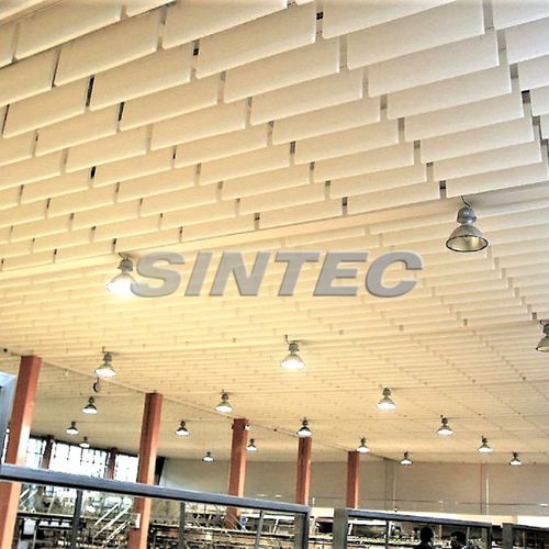 Baffle acoustique en métal - ABSORBENT - SINTEC INSONORIZACIÓN - suspendu / rectangulaire
