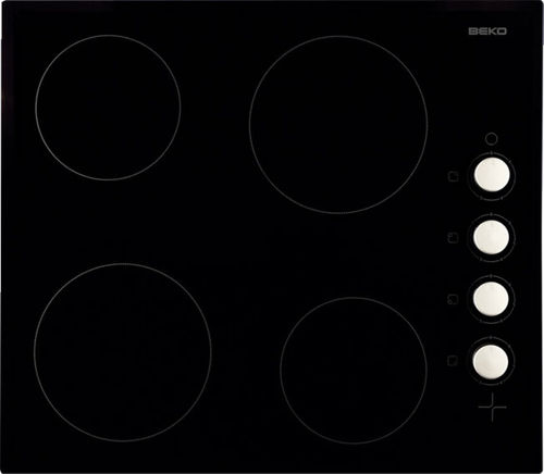 Table de cuisson vitrocéramique - HIC64102 - Beko - 4 foyers / encastrable / avec manettes