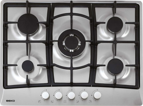 Table de cuisson à gaz - HIG75221S - Beko - 5 foyers / encastrable / avec manettes