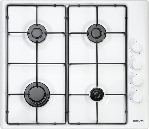 Table de cuisson à gaz - HIZG64120 - Beko - 4 foyers / encastrable / avec manettes