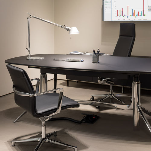 Bureau assis-debout - NOTABLE - ICF - sur pied / de 4 à 8 personnes / contemporain