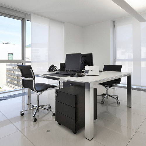 Bureau pour open space - P80 - ICF - sur pied / contemporain / en noyer