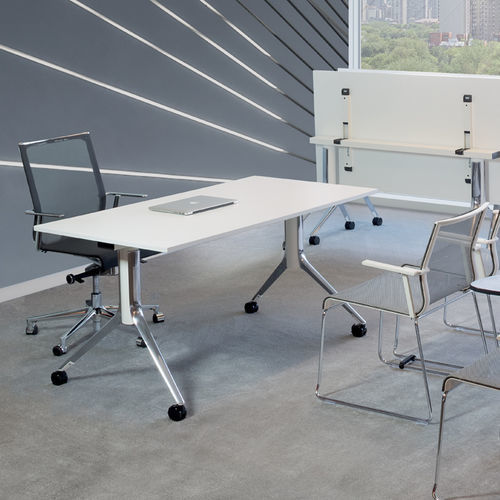 Table de conférence contemporaine - NOTABLE - ICF - en acier / en aluminium / en mélaminé