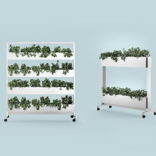 Jardinière en métal - QADRO - ICF - en tissu / rectangulaire / modulable