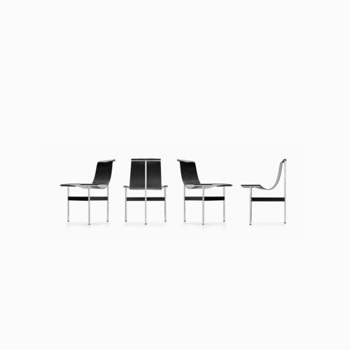 Chaise contemporaine - NEW YORK - ICF - d'intérieur / en cuir / en acier