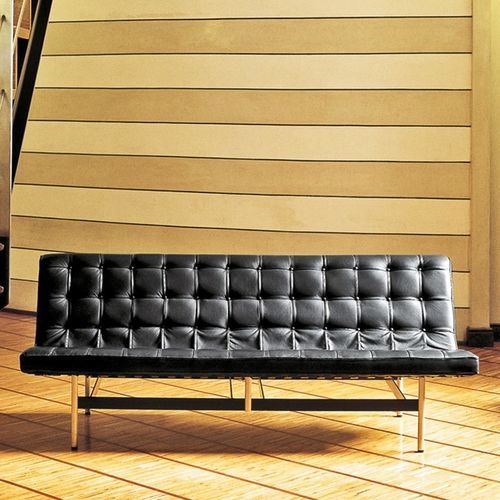 Canapé contemporain - NEW YORK - ICF - design industriel / en cuir / marron