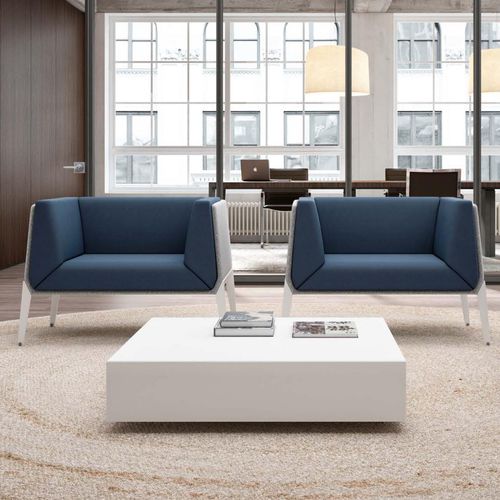 Table basse contemporaine - T05   - Quadrifoglio Sistemi d'Arredo - en mélaminé / avec piètement en polyéthylène / avec piètement en mélaminé