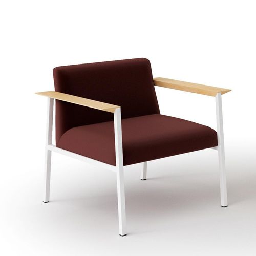 Fauteuil design scandinave - ADO   - Quadrifoglio Sistemi d'Arredo - en tissu / en bois / tapissé