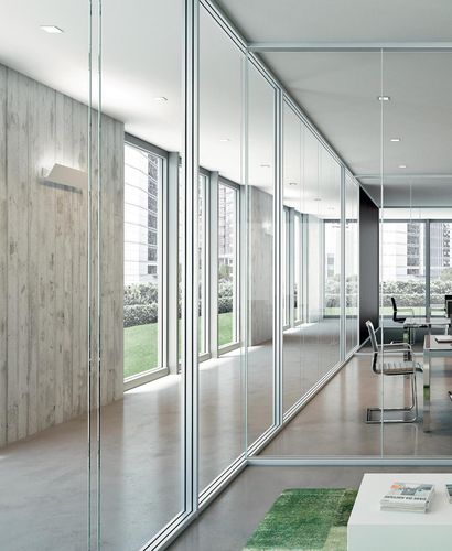 Cloison fixe - M2     - Quadrifoglio Sistemi d'Arredo - en verre / professionnelle / de bureau