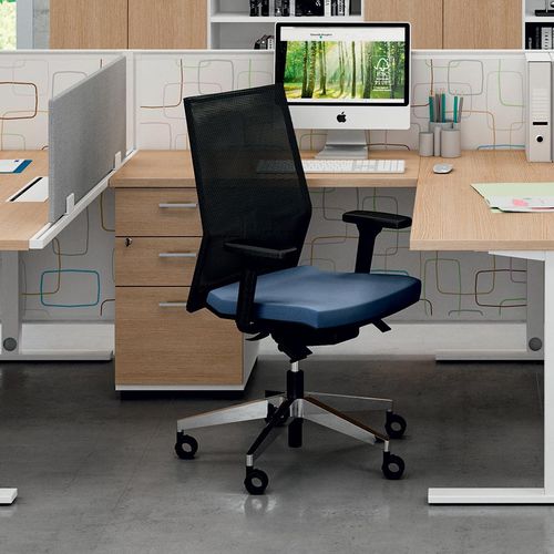 Chaise de bureau contemporaine - OMNIA - Quadrifoglio Sistemi d'Arredo - d'intérieur / en résille / en tissu ignifuge