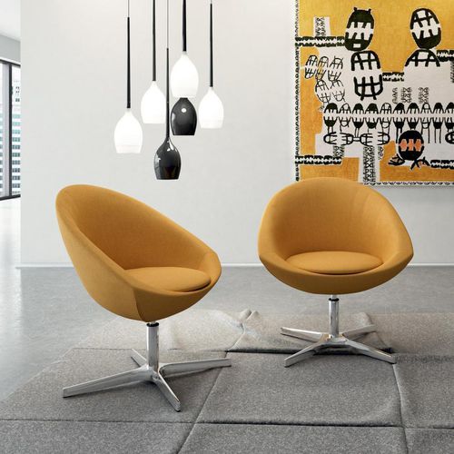 Fauteuil visiteur contemporain - AGIO - Quadrifoglio Sistemi d'Arredo - en tissu / en métal chromé / blanc