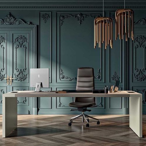 Bureau de direction - E-10 - Quadrifoglio Sistemi d'Arredo - sur pied / pour 2 personnes / contemporain